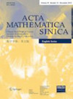 Acta Mathematica Sinica-english Series杂志