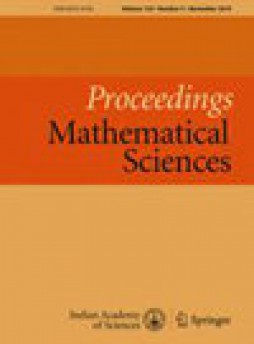 Proceedings Of The Indian Academy Of Sciences-mathematical Sciences杂志