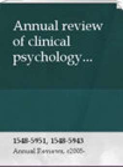 Annual Review Of Clinical Psychology杂志