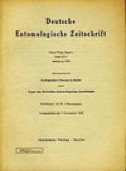 Deutsche Entomologische Zeitschrift杂志