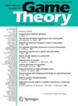 International Journal Of Game Theory杂志