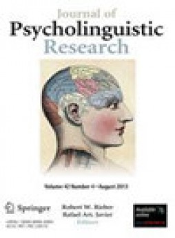 Journal Of Psycholinguistic Research杂志