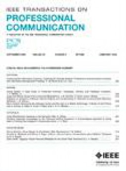 Ieee Transactions On Professional Communication杂志