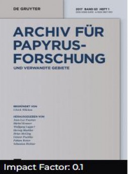 Archiv Fur Papyrusforschung Und Verwandte Gebiete杂志