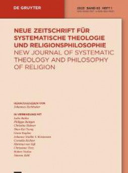 Neue Zeitschrift Fur Systematische Theologie Und Religionsphilosophie杂志