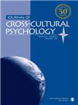 Journal Of Cross-cultural Psychology杂志