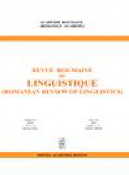 Revue Roumaine De Linguistique-romanian Review Of Linguistics杂志