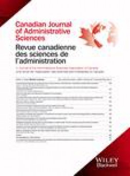 Canadian Journal Of Administrative Sciences-revue Canadienne Des Sciences De L A杂志