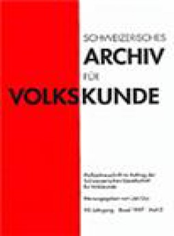 Schweizerisches Archiv Fur Volkskunde杂志