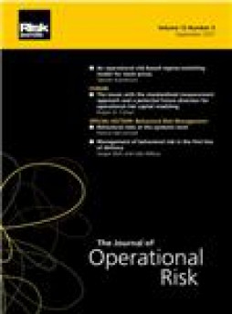 Journal Of Operational Risk杂志