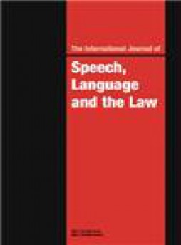 International Journal Of Speech Language And The Law杂志