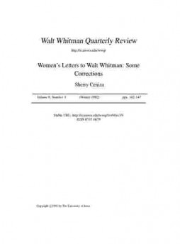 Walt Whitman Quarterly Review杂志