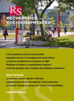 Recherches Sociographiques杂志